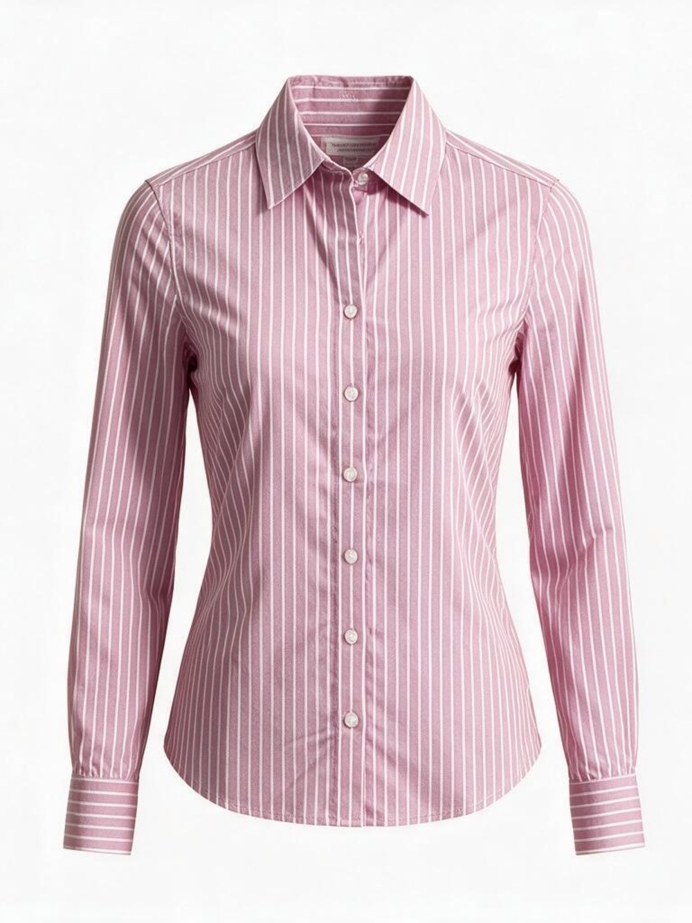 Pink Striped Long-Sleeve Button-Front Shirt